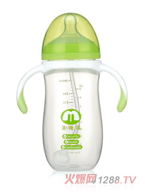 美凱蒂PP奶瓶280ML綠色