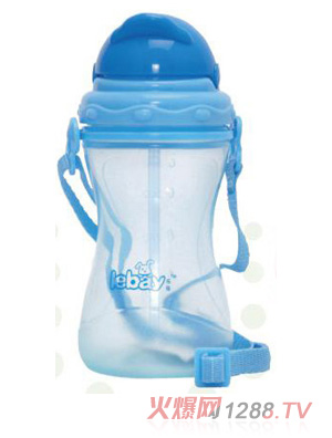 陽(yáng)光兔企鵝吸管水壺360ML藍(lán)色