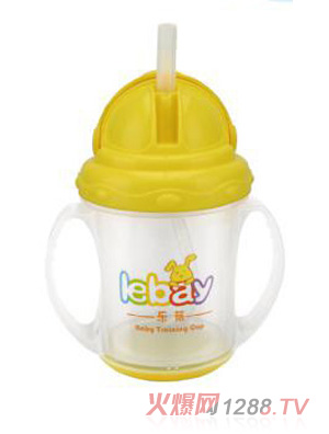 陽光兔企鵝吸管訓(xùn)練杯180ML黃色