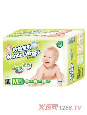 妙然寶貝超薄潤爽嬰兒紙尿褲M碼26片