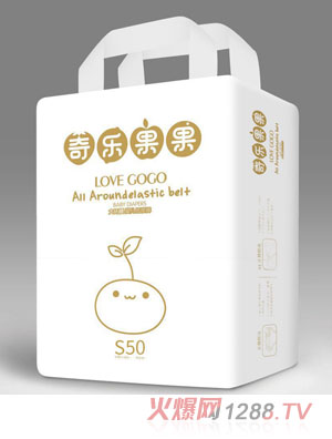 奇樂果果大環(huán)腰嬰兒紙尿褲S碼50片