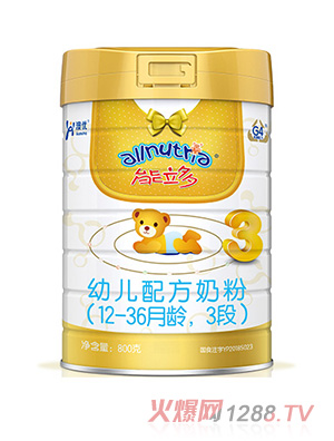 澳優(yōu)能立多幼兒配方奶粉（12-36月齡，3段）